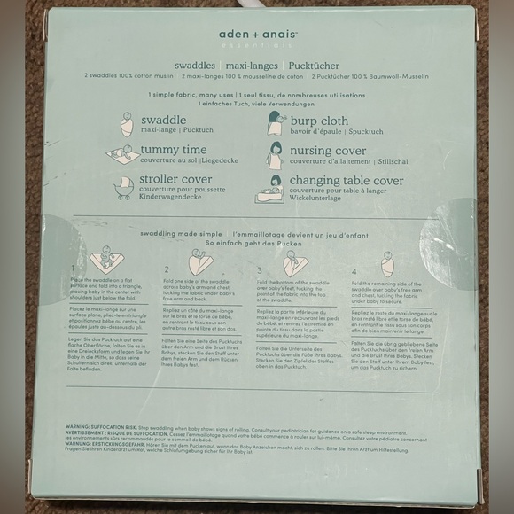 aden + anais essentials swaddles - Picture 1 of 2